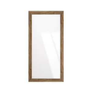 33 in. W x 72 in. H Americana Brown Rustic Sloped Wall Mirror