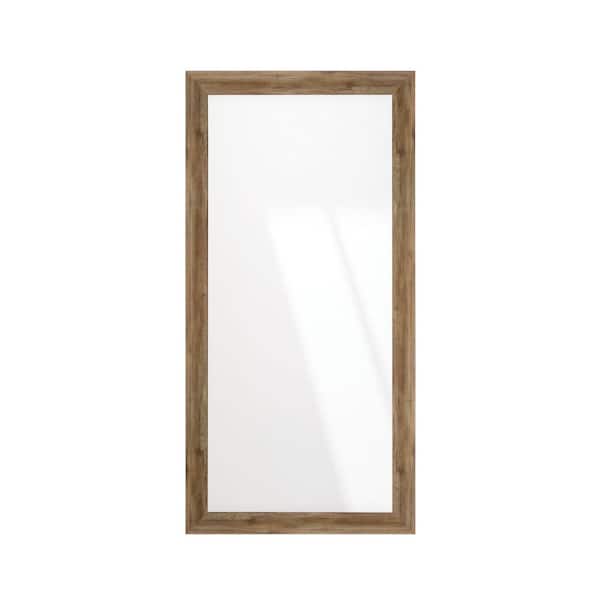 BrandtWorks 33 in. W x 72 in. H Americana Brown Rustic Sloped Wall Mirror