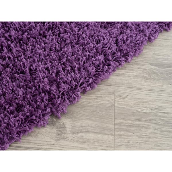 Lyra Purple 5 ft. x 7 ft. Shag Area Rug