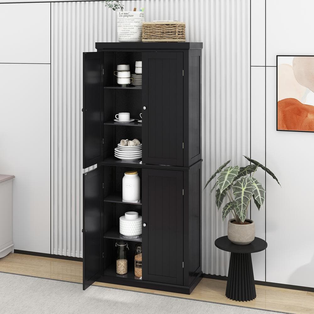 Black with Natural, Pantry Shelf Unit — etúHOME