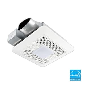 WhisperThin DC LED Pick-A-Flow 80 -100 CFM Ceiling/Wall Bathroom Exhaust Fan, 3-3/8 in. Low Profile Housing