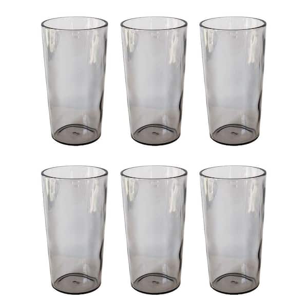 Rustic 23 oz. Dishwasher Safe Light Gray Acrylic Drinking Glass