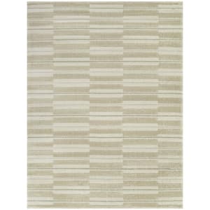 Andrei Taupe 5 ft. x 7 ft. Striped Area Rug