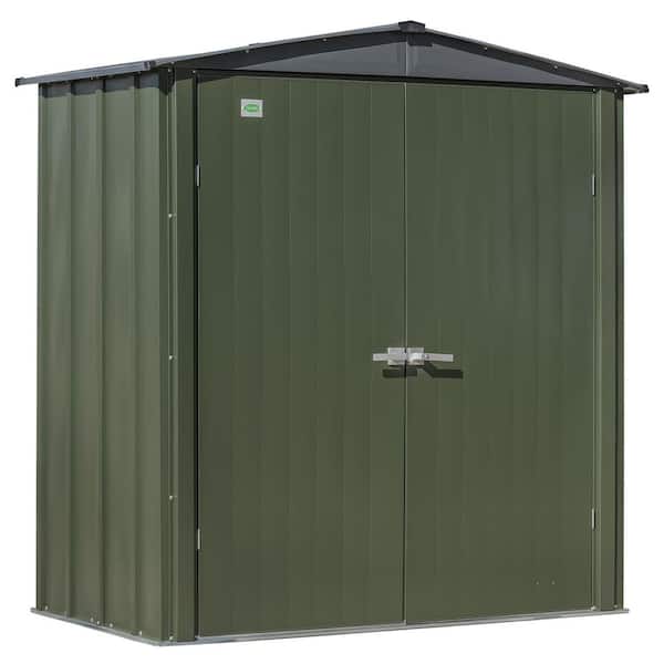 Scotts 3 ft. W x 6 ft. D x 7 ft. H Metal Garden Storage Cabinet Shed 18 sq. ft.