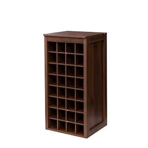 Brown Walnut Color Modular 32 Wine Bar Cabinet Buffet Cabinet