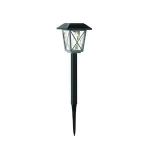 Oakleigh 16 Lumens Solar 2-Tone Black and Grey LED Landscape Pathway Light Set with Vintage Bulb