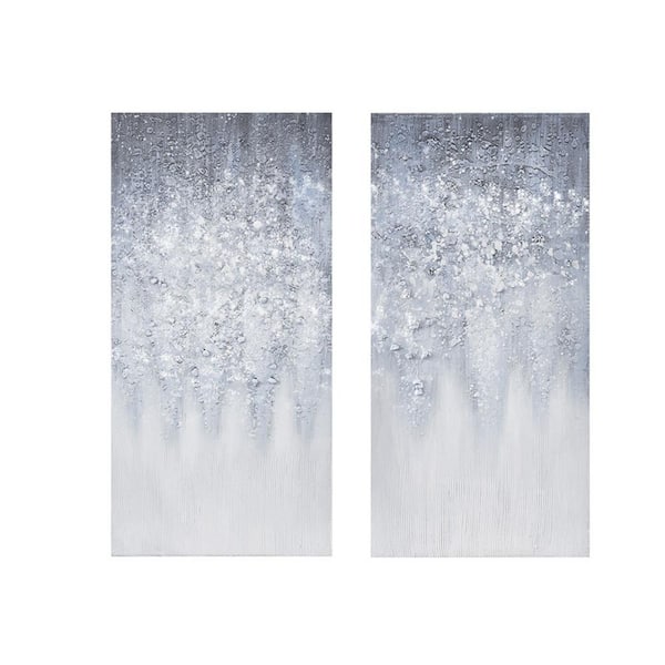 Miscool Anky 2-Piece Unframed Art Print 30 in. x 15 in. Heavily Embellished Canvas Wall Art Set