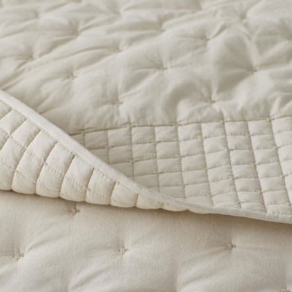The Company Store Pintuck Oatmeal Twin Cotton Quilt 51452Q-T