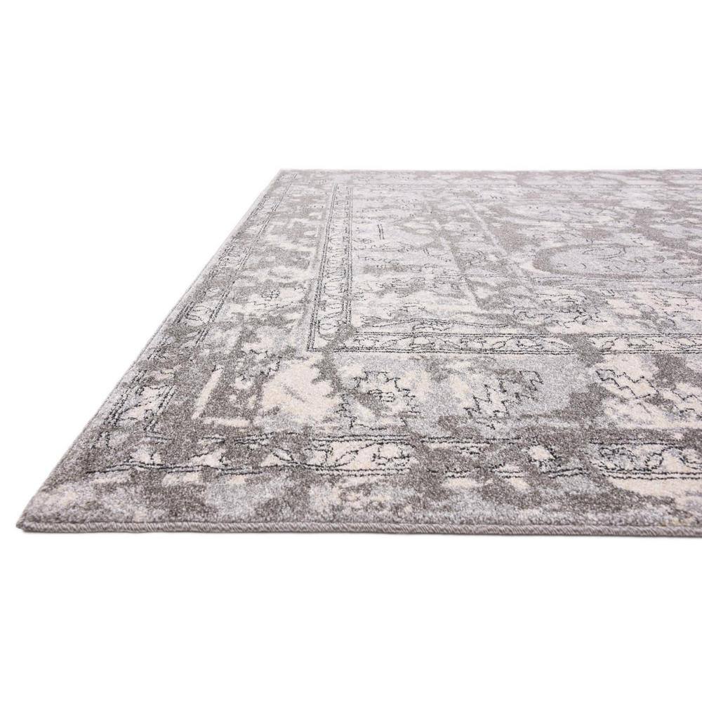 EasyCare Gray Synthetic 8' x 10' Stain-Resistant Area Rug