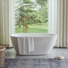 Bayonne 59 in. Acrylic Flatbottom Freestanding Bathtub in White