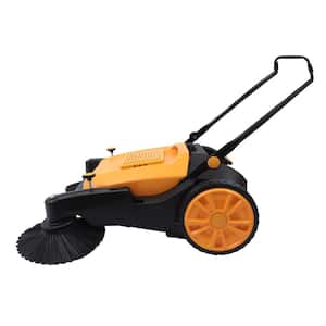 31 in. Outdoor Hand Push Floor Sweeper Pavement Street Sweeping Cleaning Tool