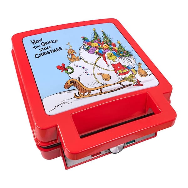 1200 Watt The Grinch Deluxe Waffler Red American Waffle maker