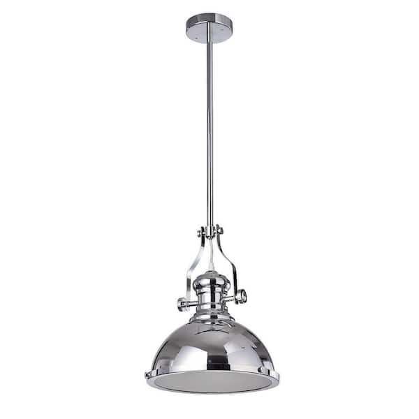 Didya 16 in. 1-Light Indoor Chrome Pendant Lamp with Light Kit