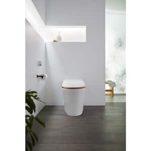 Eir Intelligent 1-piece 0.8 GPF Dual Flush Elongated Toilet in. White w/Sunrise Gold Trim, Built in Bidet, Seat Included