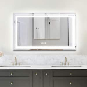 60 in. x 36 in. Horizontal Frameless Wall Mirror, Bathroom Vanity Mirror, Tempered Glass Rectangular