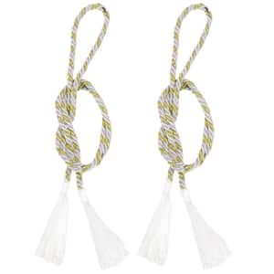 Gold Adjustable Polyester Rope Curtain Tie Back (Set of 2)