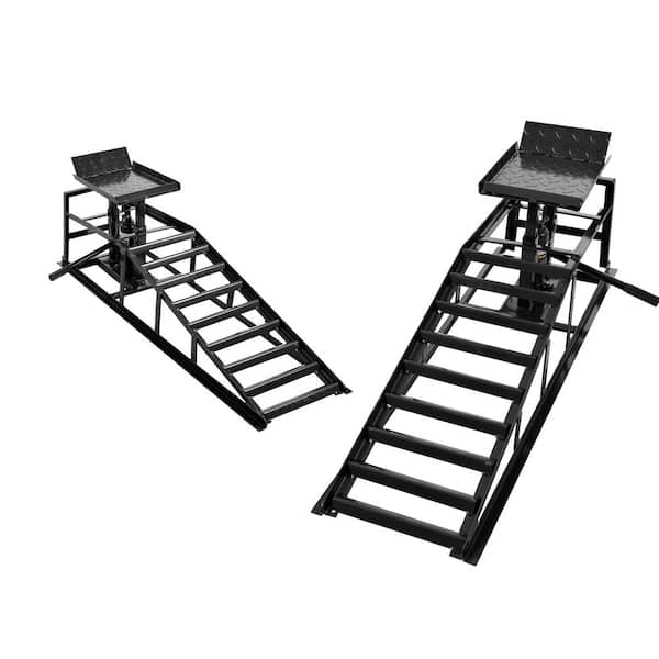 5 Ton Auto Car Truck Service Ramps Lifts Garage Car Lift Hydraulic Ramps Hydraulic Lift Repair Frame Lift (2-Pack)