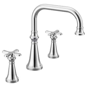Colinet 2-Handle Deck-Mount Roman Tub Faucet Trim with Cross Handles and Valve Required in Chrome