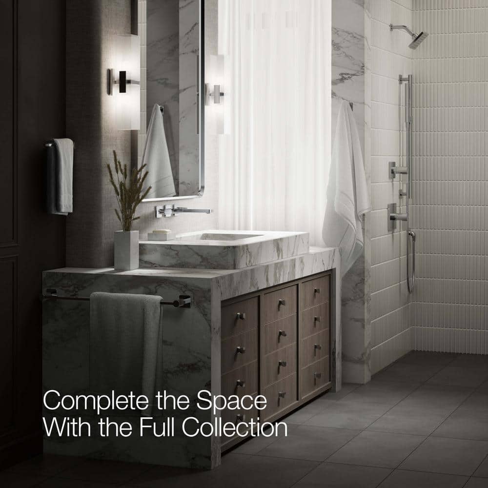 Polished Chrome Wall-Mount Bathroom Faucet with Lever Handles