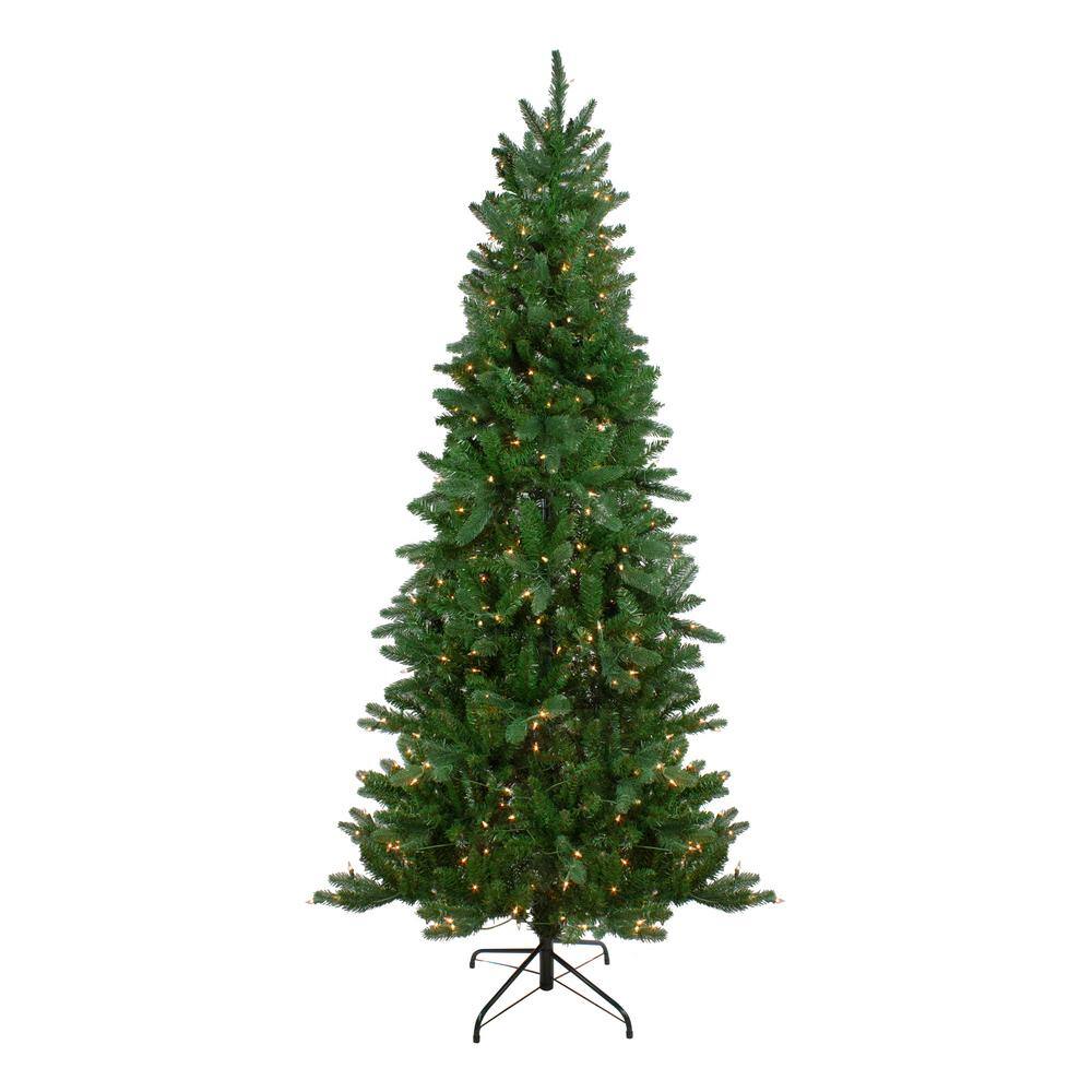 Northlight 7 ft. Pre-Lit Altoona Pine Slim Artificial Christmas Tree ...