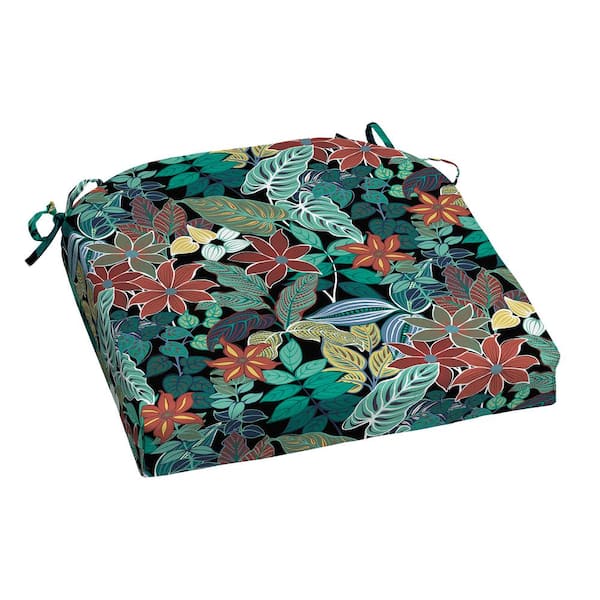 Hampton Bay 20 in. x 20 in. Square Outdoor Seat Cushion in Whimsy Floral