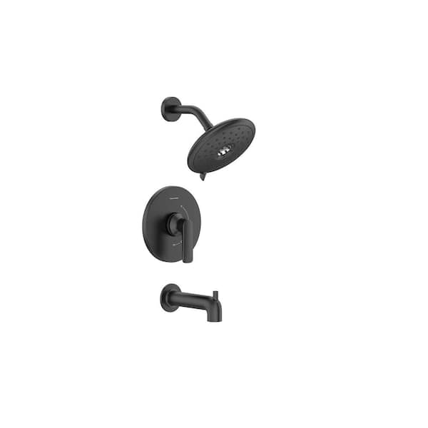 American Standard Aspirations Single-Handle Wall Mount Tub and Shower Trim in Matte Black - 1.75 GPM (Valve Not Included)