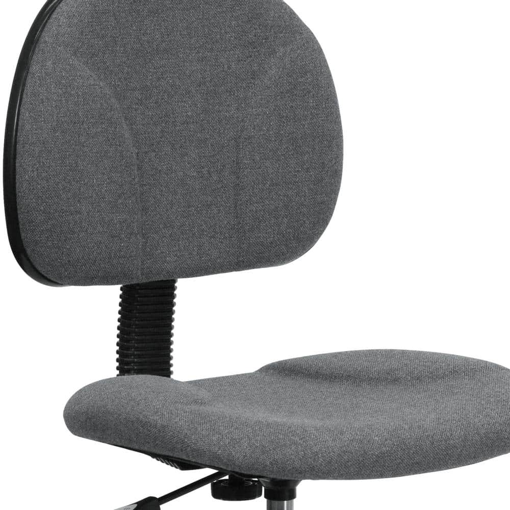 ErgoFlex 360 Gray Fabric Drafting Swivel Chair with Adjustable Footrest