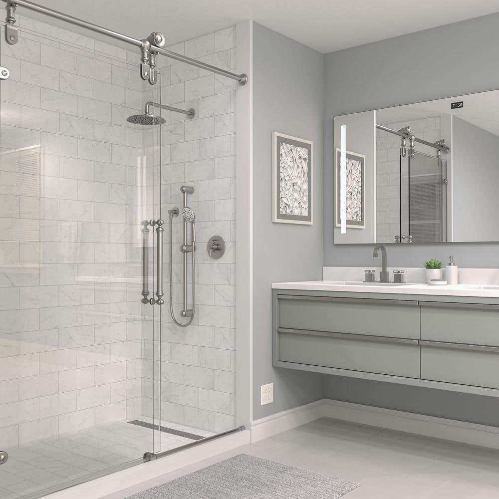 28" Stainless Steel Linear Shower Drain with Square Grate
