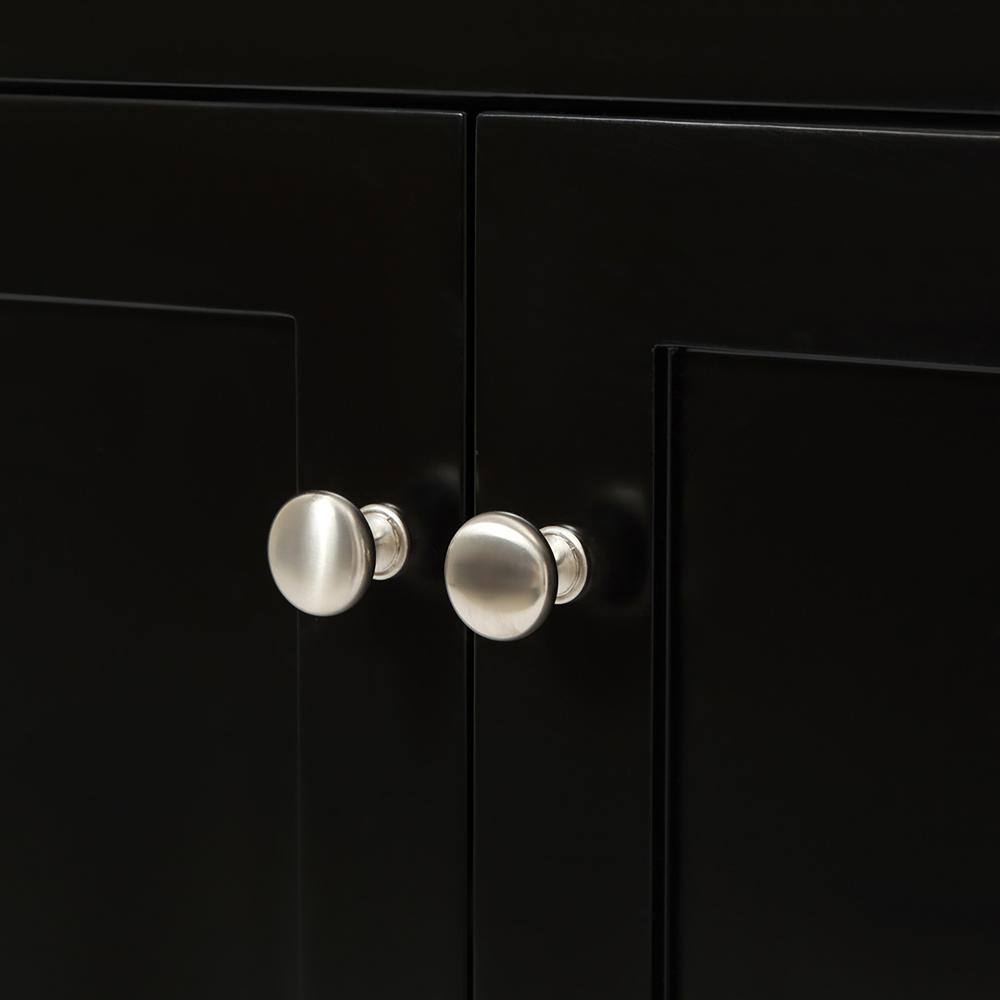 Hamlet 43" Black Solid Wood Vanity with White Quartz Top