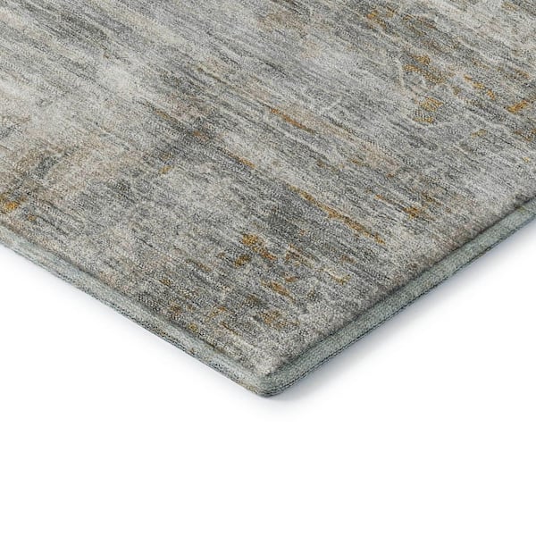 Mayfield Premium Machine Washable Abstract AMF2154 Granite 2 ft. x 7 ft. Runner Rug