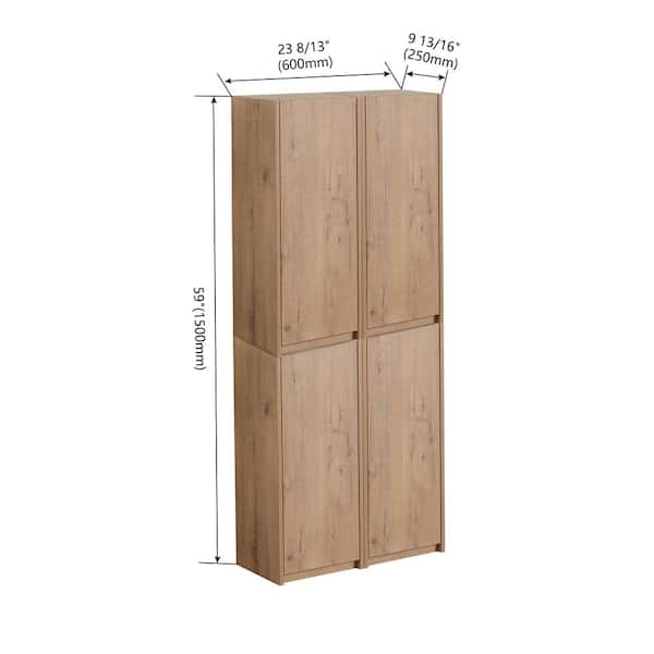 Allier 16 in. W x 30 in. H x 10 in. D Bathroom Linen Storage Cabinet in Wenge Brown Allier 16 in. W x 30 in. H x 10 in. D Bathroom Linen Storage Cabinet in Wenge Brown