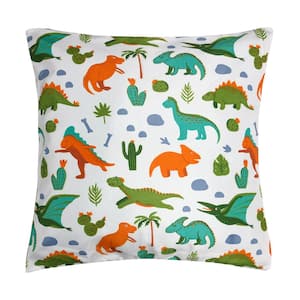 Dinosaur Park 18 in. x 18 in. Decorative Pillow