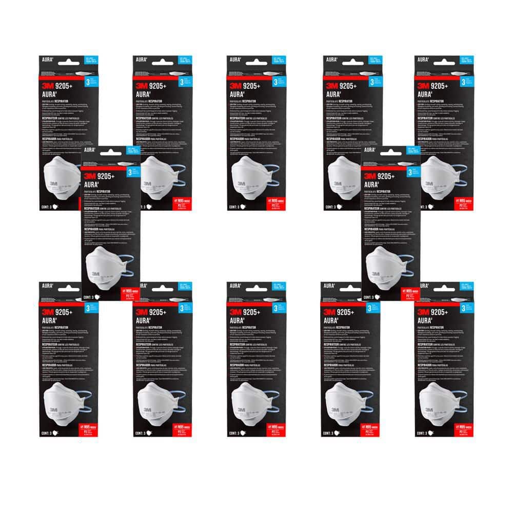 9205+ N95 Aura Particulate Disposable Respirator Foldable (36-Pack)