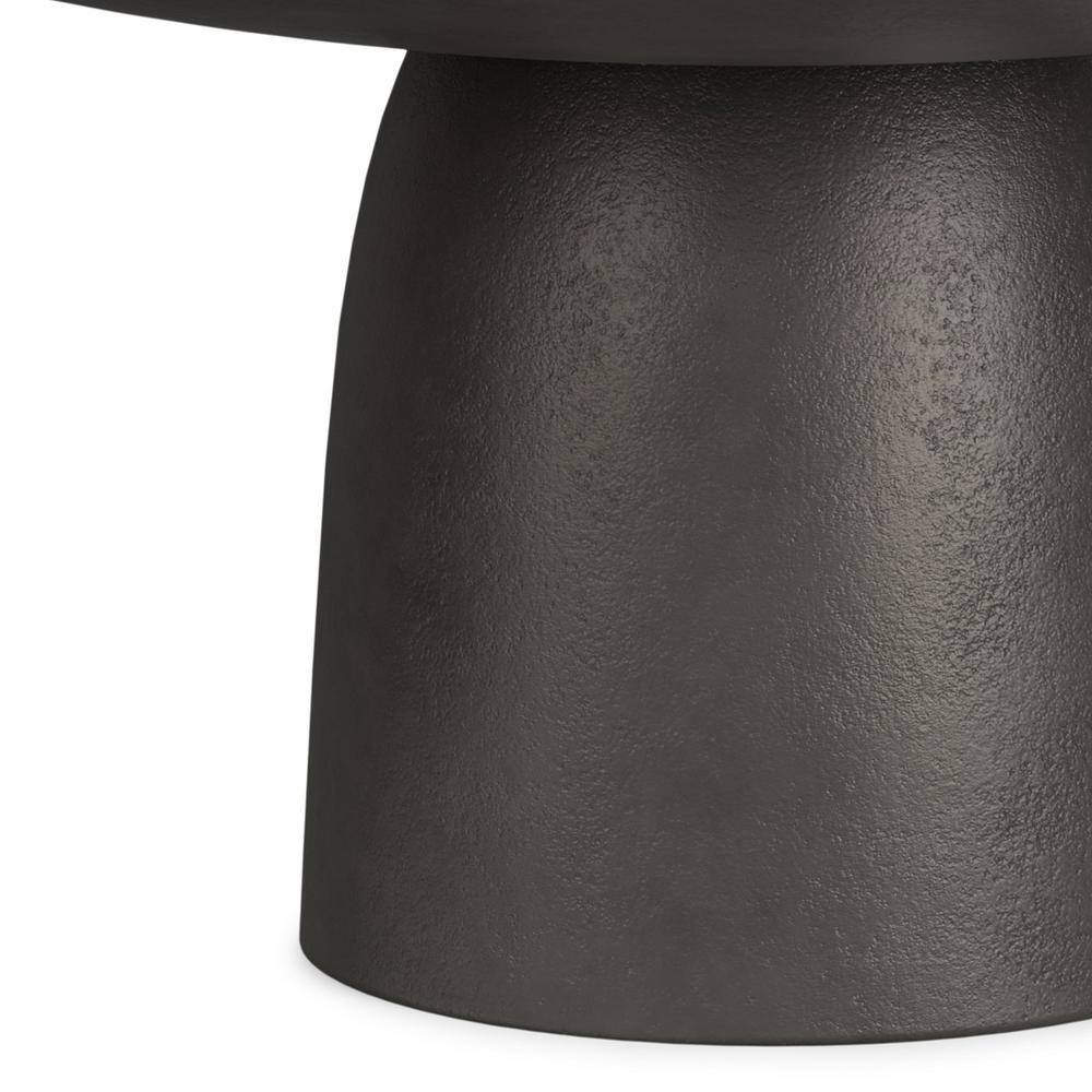 Alexa 30" Round Black Nickel Cast Aluminum Coffee Table