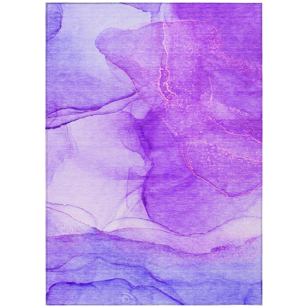 Chantille ACN507 Purple 10 ft. x 14 ft. Machine Washable Indoor/Outdoor Geo