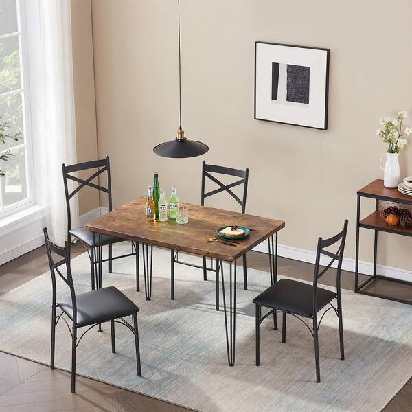 metal table and chairs indoor