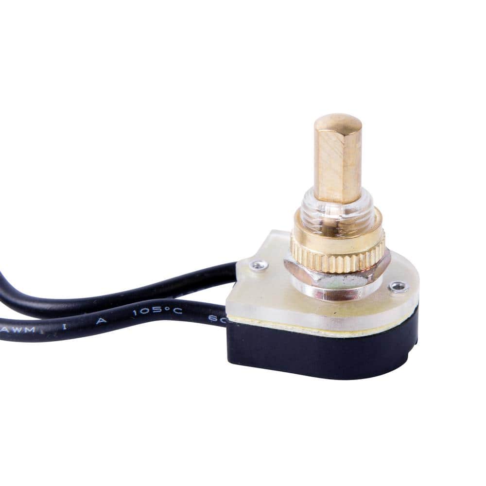 6 Amp 125-Volt AC Wired SPST Brass Push On Off Switch (Case of 5) price history on PriceWatchPro