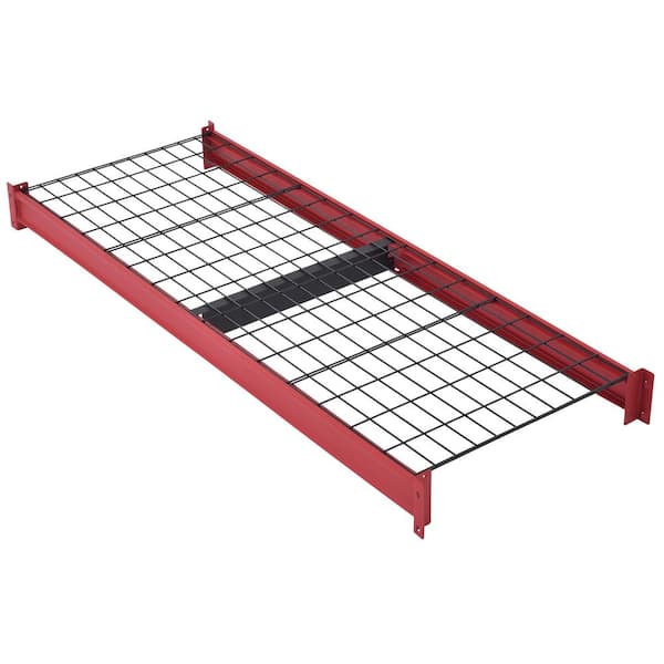 Husky Heavy Duty Steel Add-On Shelf for Freestanding Garage Storage Shelving Unit in Red (62 in. W x 2.5 in. H x 23 in. D)