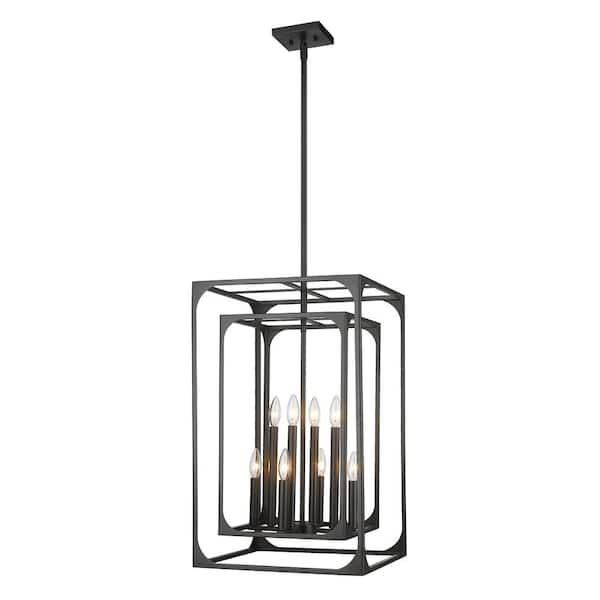Unbranded Easton 8-Light Matte Black Chandelier