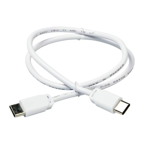 Generation Lighting Disk Lighting 18 in. White Connector Cord