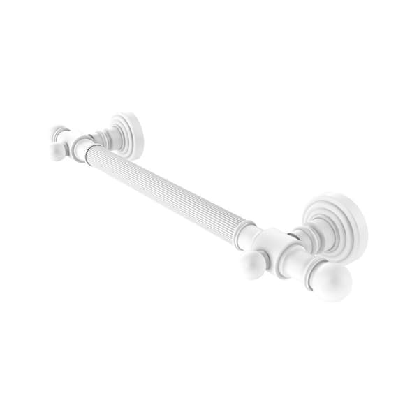 Allied Brass Waverly Place Collection 16 in. Reeded Grab Bar in Matte White