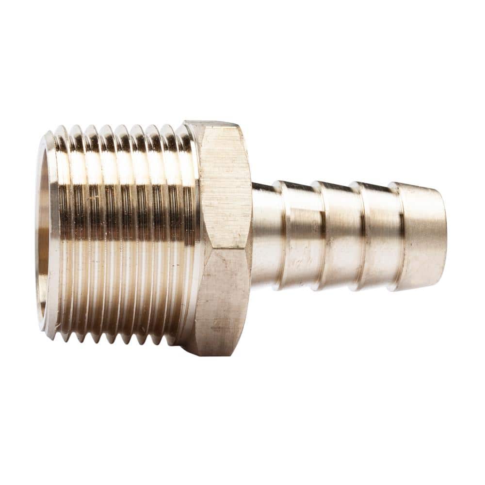 LTWFITTING 1/2 in. ID Hose Barb x 3/4 in. MIP Lead Free Brass Adapter Fitting (5-Pack)