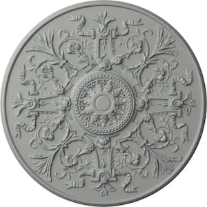 33" x 1-3/4" Versailles Urethane Ceiling Medallion (Fits Canopies up to 3-1/4"), Primed White