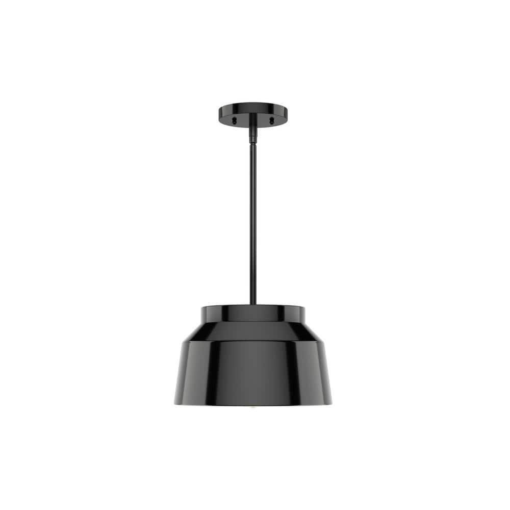 Matte Black Aluminum LED Single Bell Pendant Light