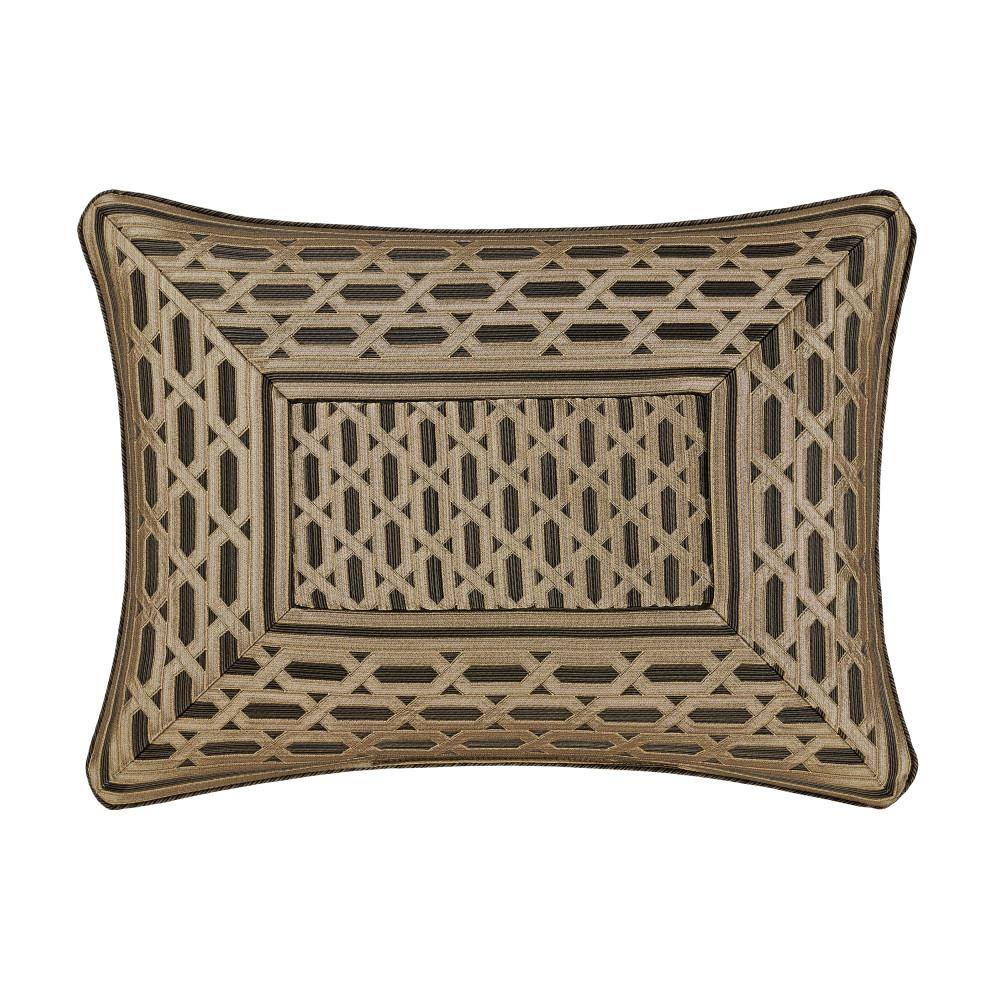 Melbourne Bronze Polyester Geometric Boudoir Decorative Throw Pillow 15 In.