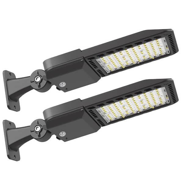Bieuoram Outdoor Bronze 800-Watt Equivalent Integrated LED 200-Watt Parking Lot Area Light 5000K 28000 Lumens (2-Pack)