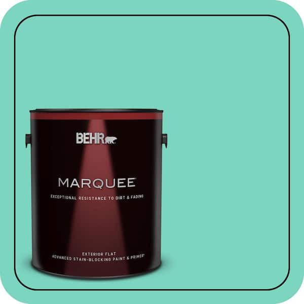 BEHR MARQUEE 1 gal. #P430-3 Green Parakeet Flat Exterior Paint & Primer