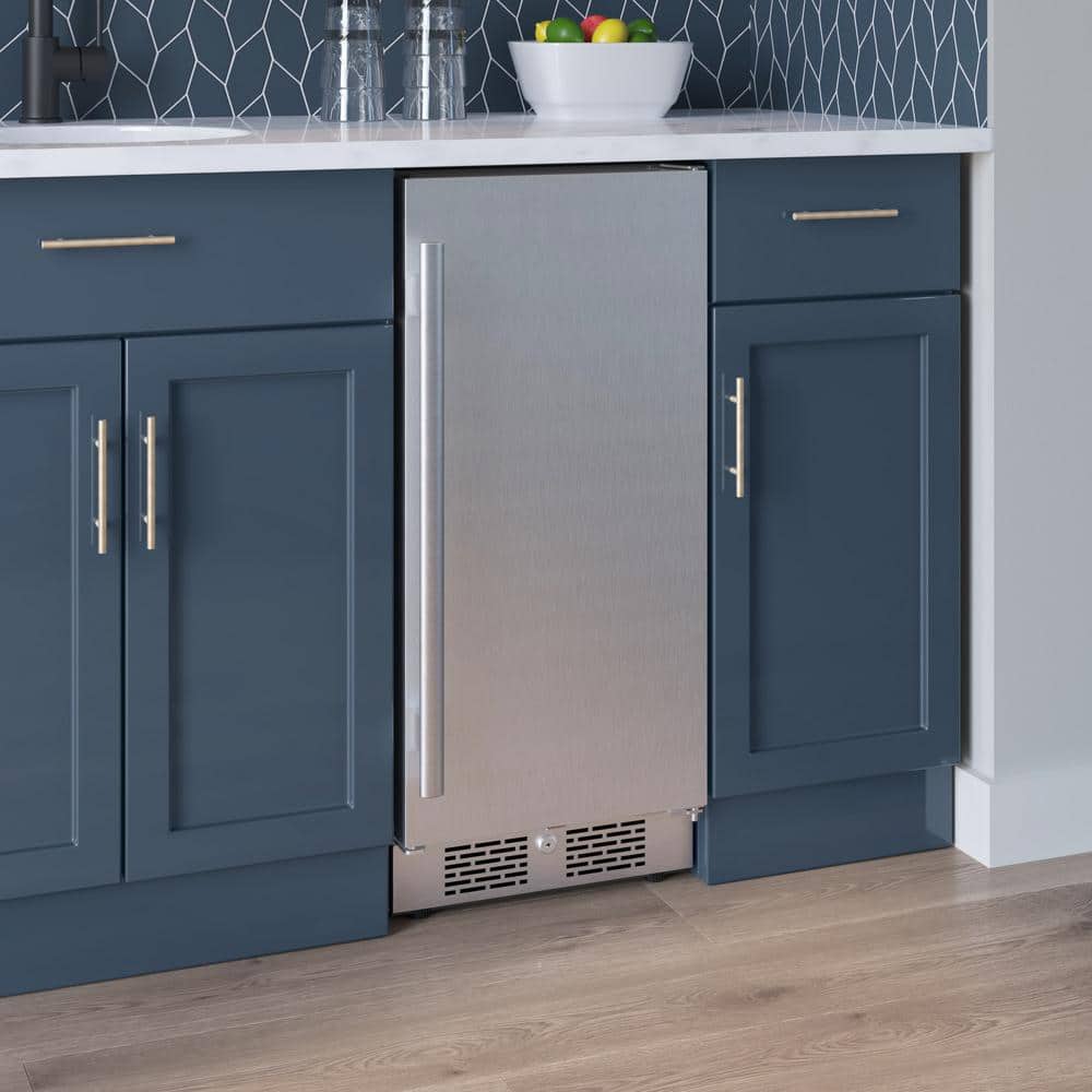 15-Inch Stainless Steel Compact Undercounter Refrigerator