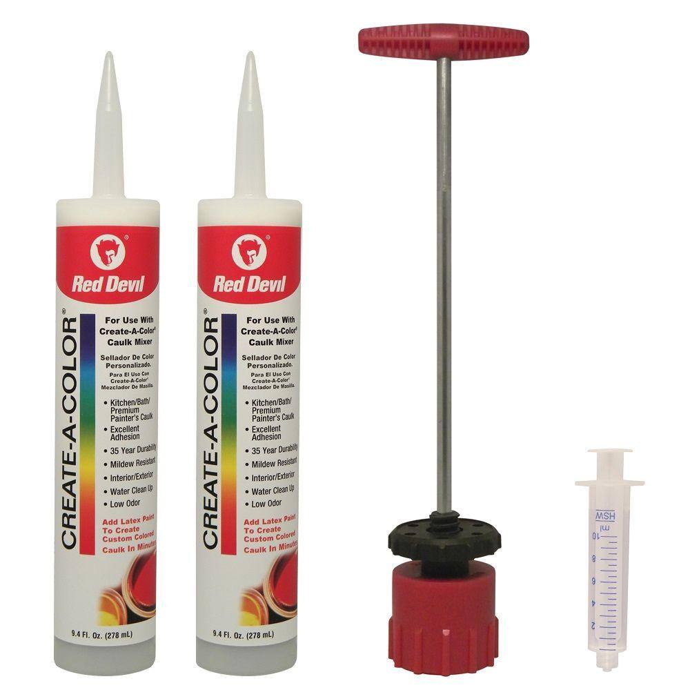 Red Devil 9 4 Oz Create A Color Caulk Kit 2 Tubes 4074 The Home Depot
