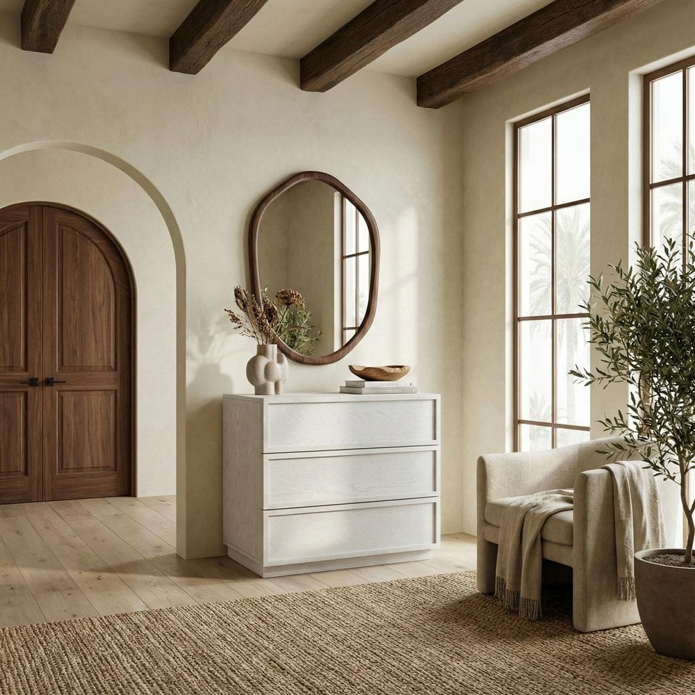 SAFAVIEH Zeus Light Gray 3 Drawer 29 in. Wide Chest of Drawers